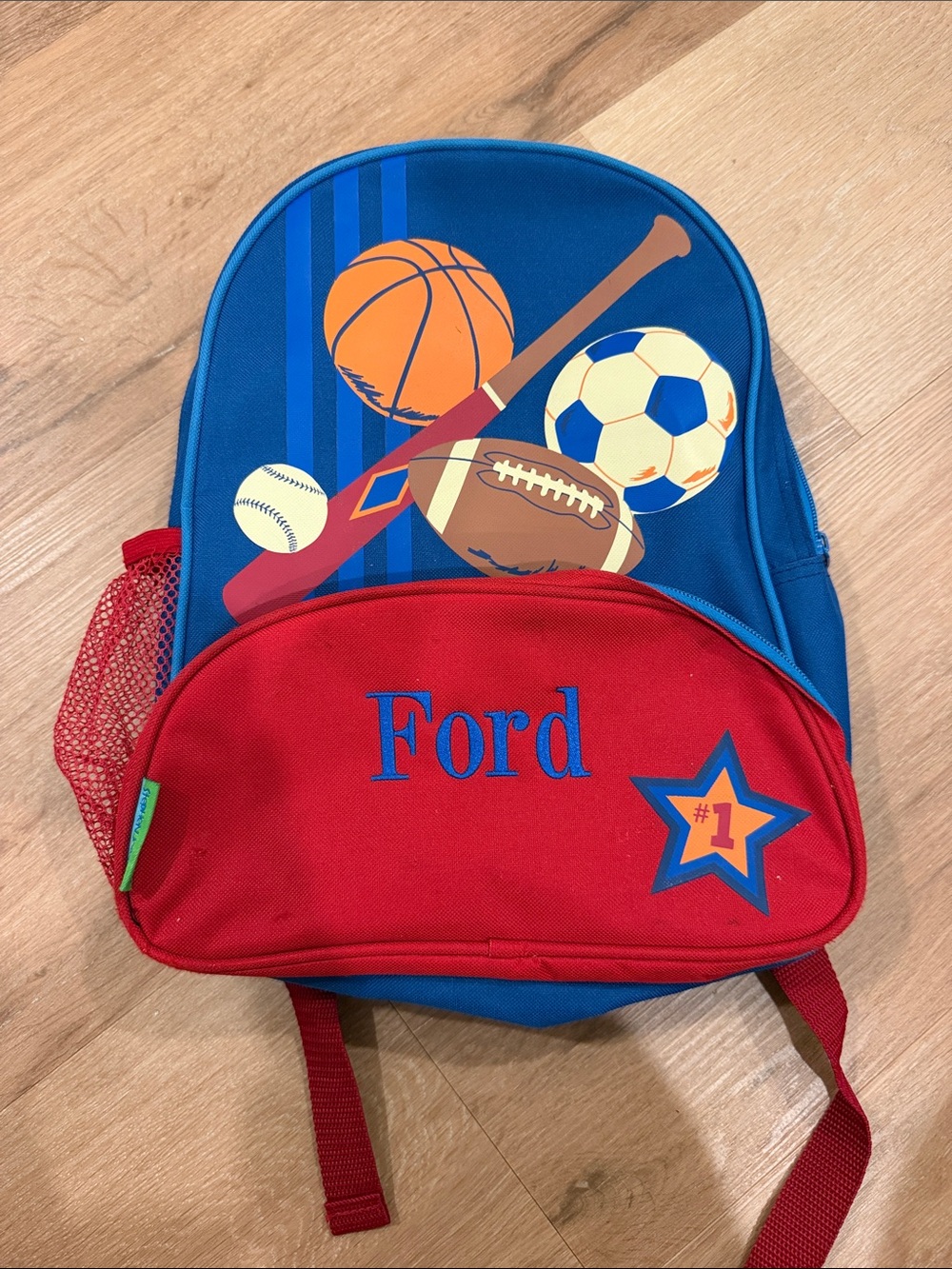 Personalized Kids Sports Backpack - Blue & Red
